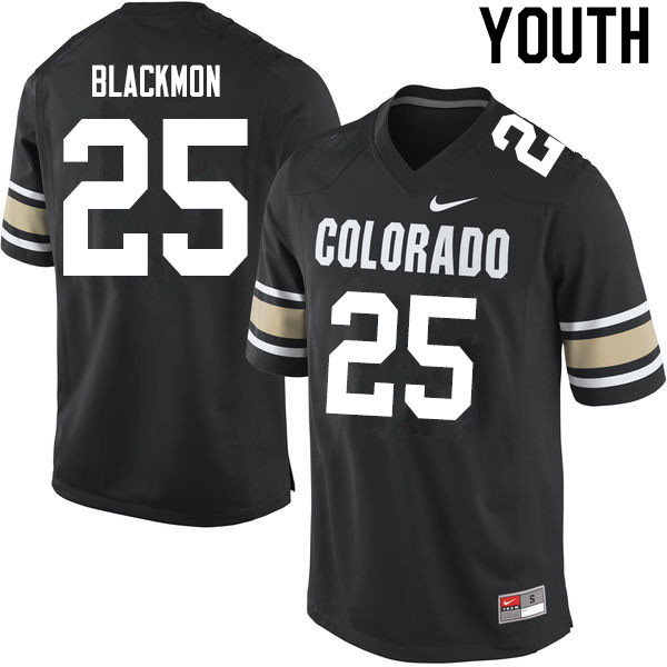 Youth #25 Mekhi Blackmon Colorado Buffaloes College Football Jerseys Sale-Home Black